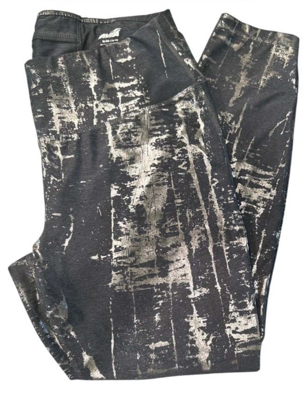 Avia Metallic Foil Print Athletic Leggings Size XL (16-18)